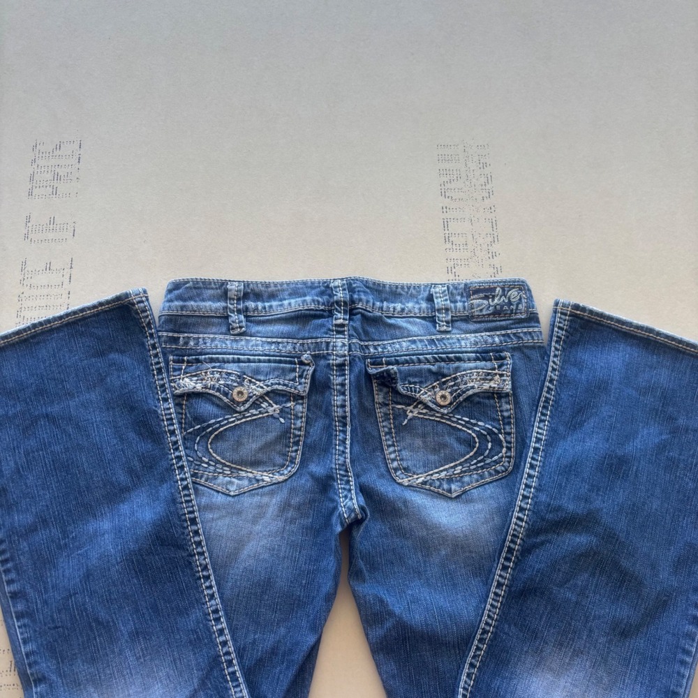 Y2K Silver Jeans Low RIse Bootcut Jeans
